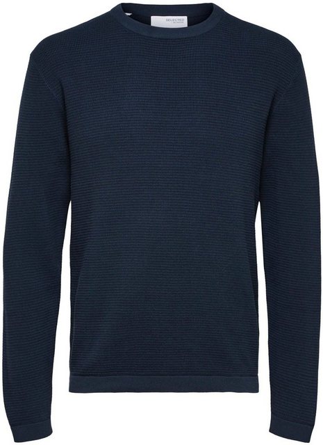 SELECTED HOMME Rundhalspullover ROCKS KNIT CREW NECK günstig online kaufen