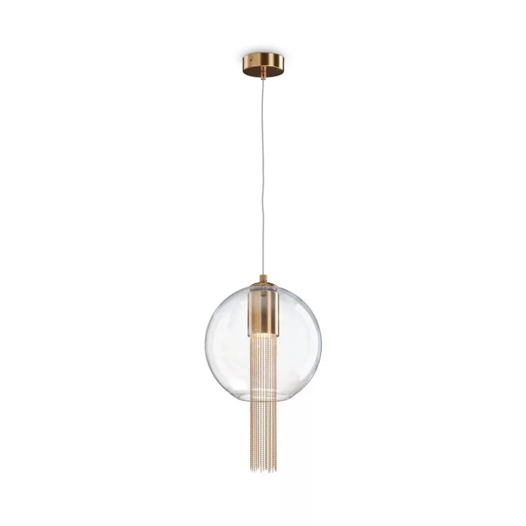 Pendelleuchte Flusso in Gold und Transparent GU10 250mm günstig online kaufen