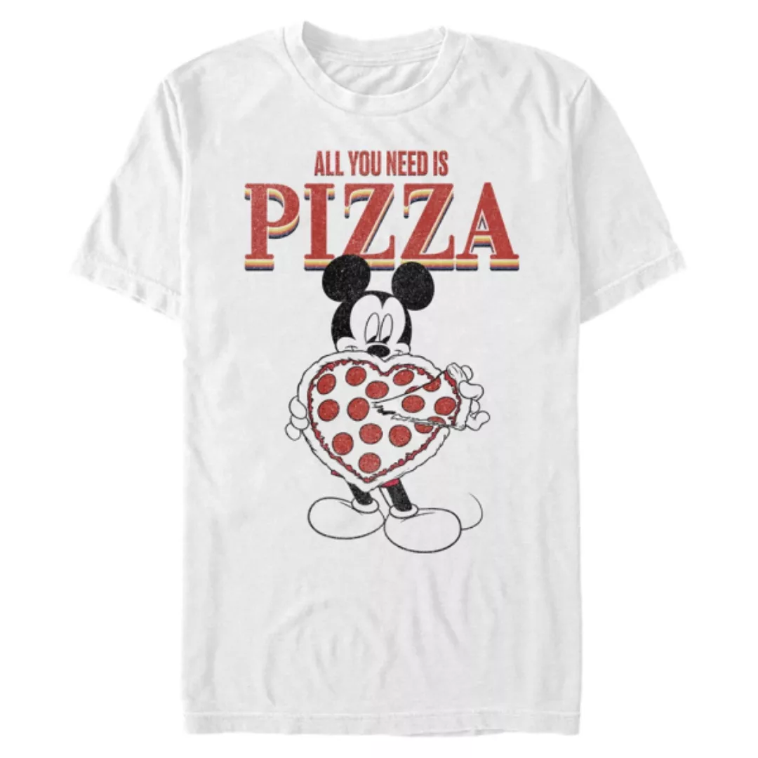 Disney - Micky Maus - Micky Maus All You Need Is Pizza - Männer T-Shirt günstig online kaufen