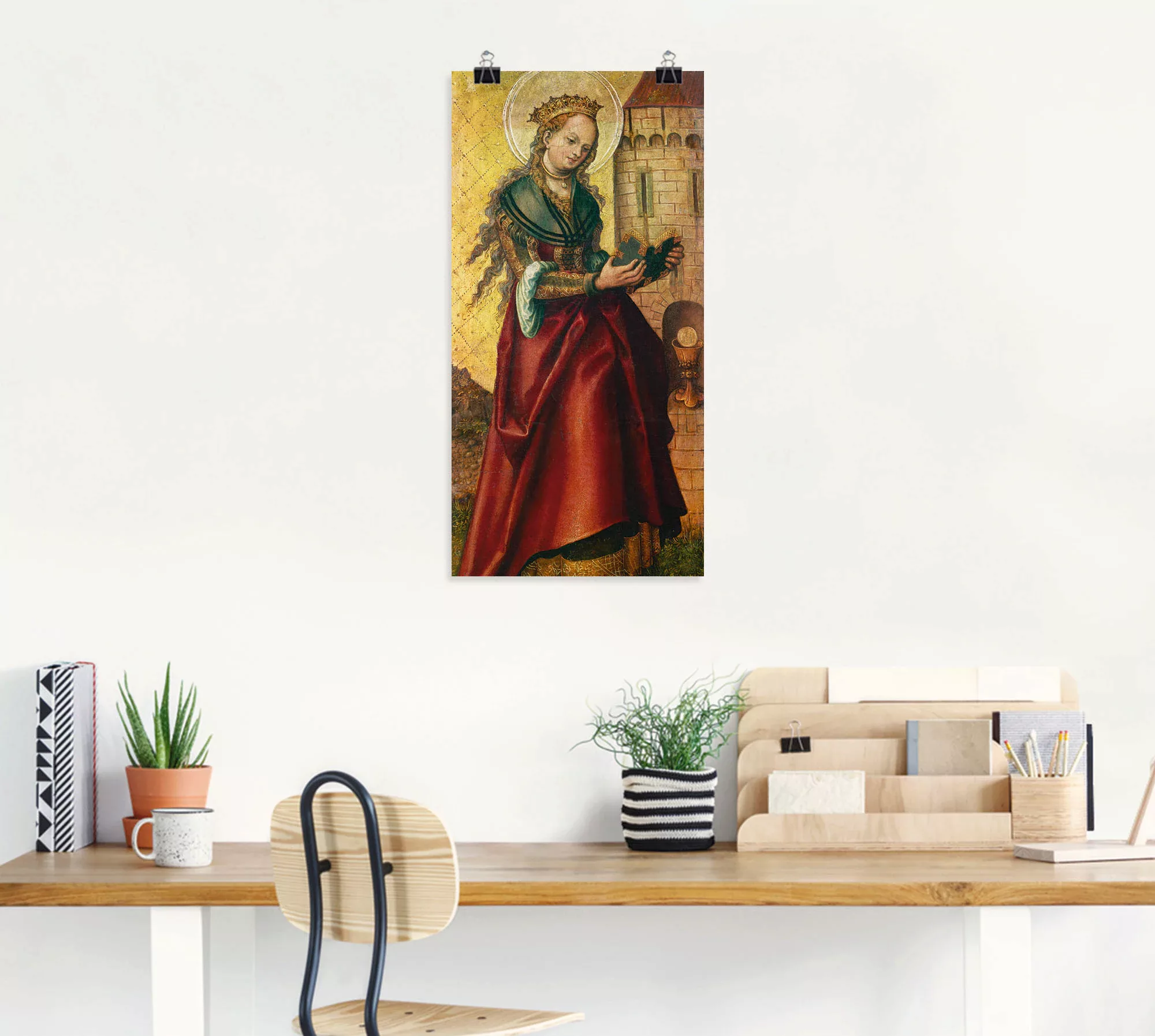 Artland Wandbild »Die heilige Barbara.«, Frau, (1 St.), als Leinwandbild, P günstig online kaufen