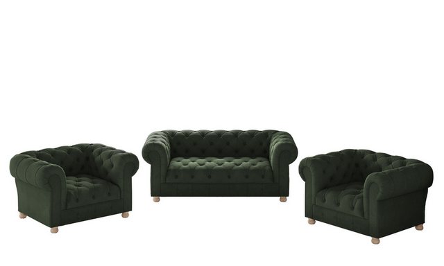 Kaiser Möbel Chesterfield-Sofa 2+1+1 Sofagarnitur, elegant, klassisch, in e günstig online kaufen