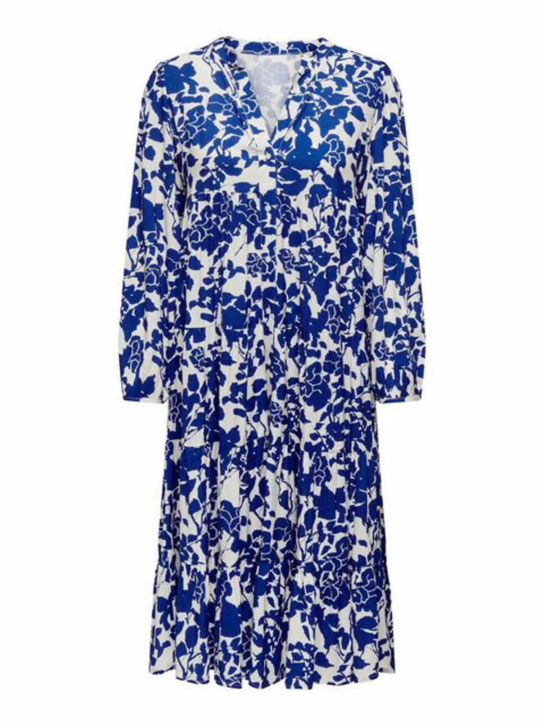 ONLY Shirtkleid Mediterranes Kleid Legerer Midi Dress mit Knopfleiste (lang günstig online kaufen