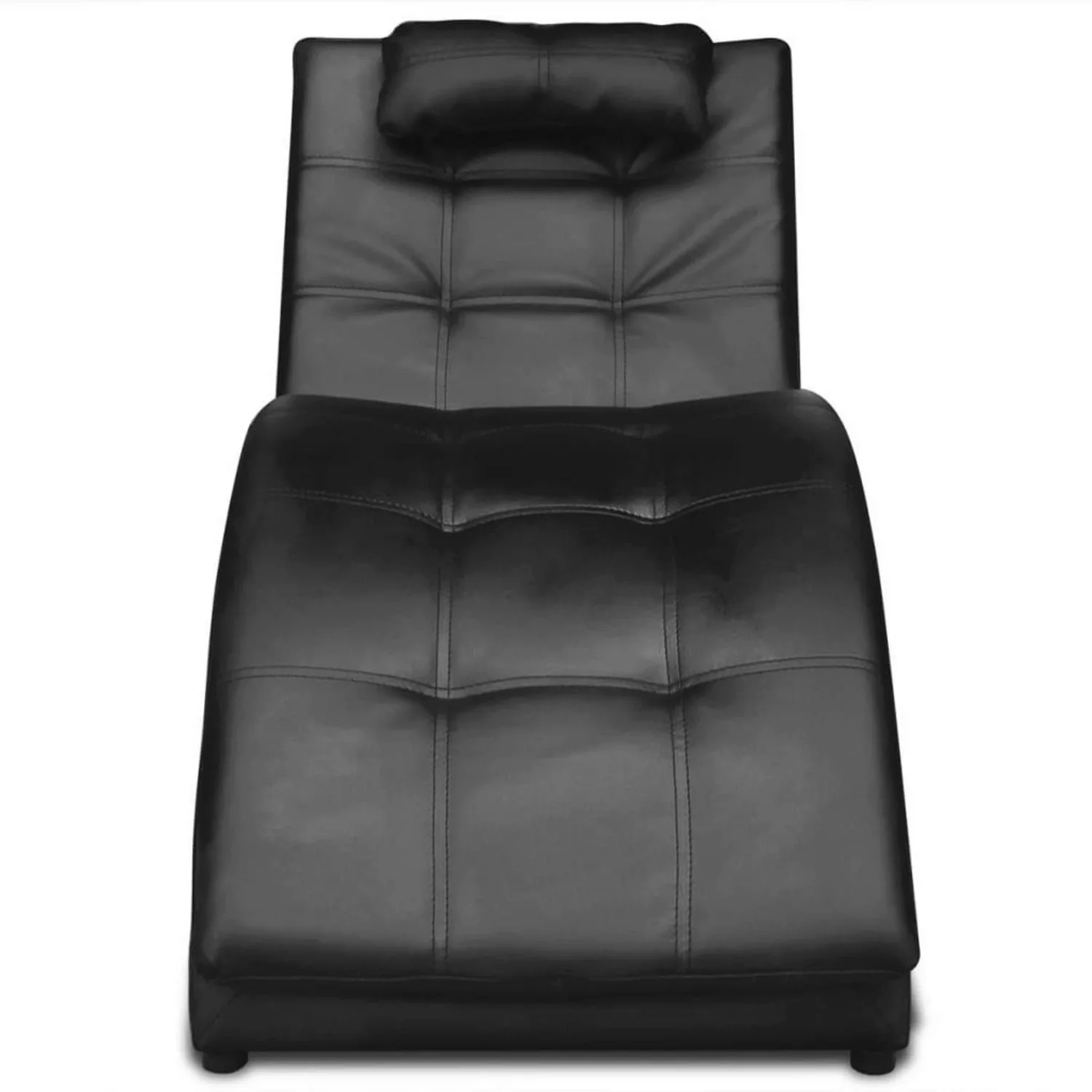 Chaiselongue Mit Kissen Schwarz Kunstleder günstig online kaufen