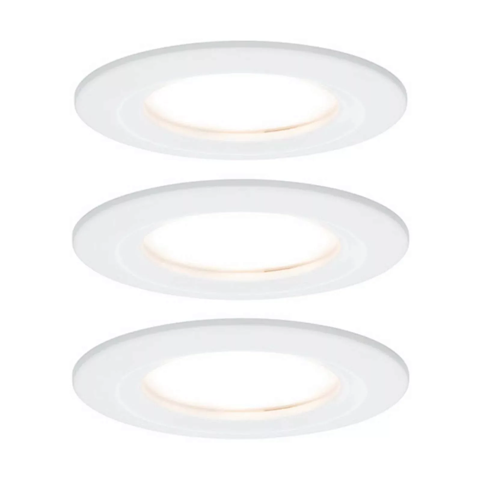 Paulmann LED-Einbauspot Nova Coin 3er chrom rund dimmbar günstig online kaufen