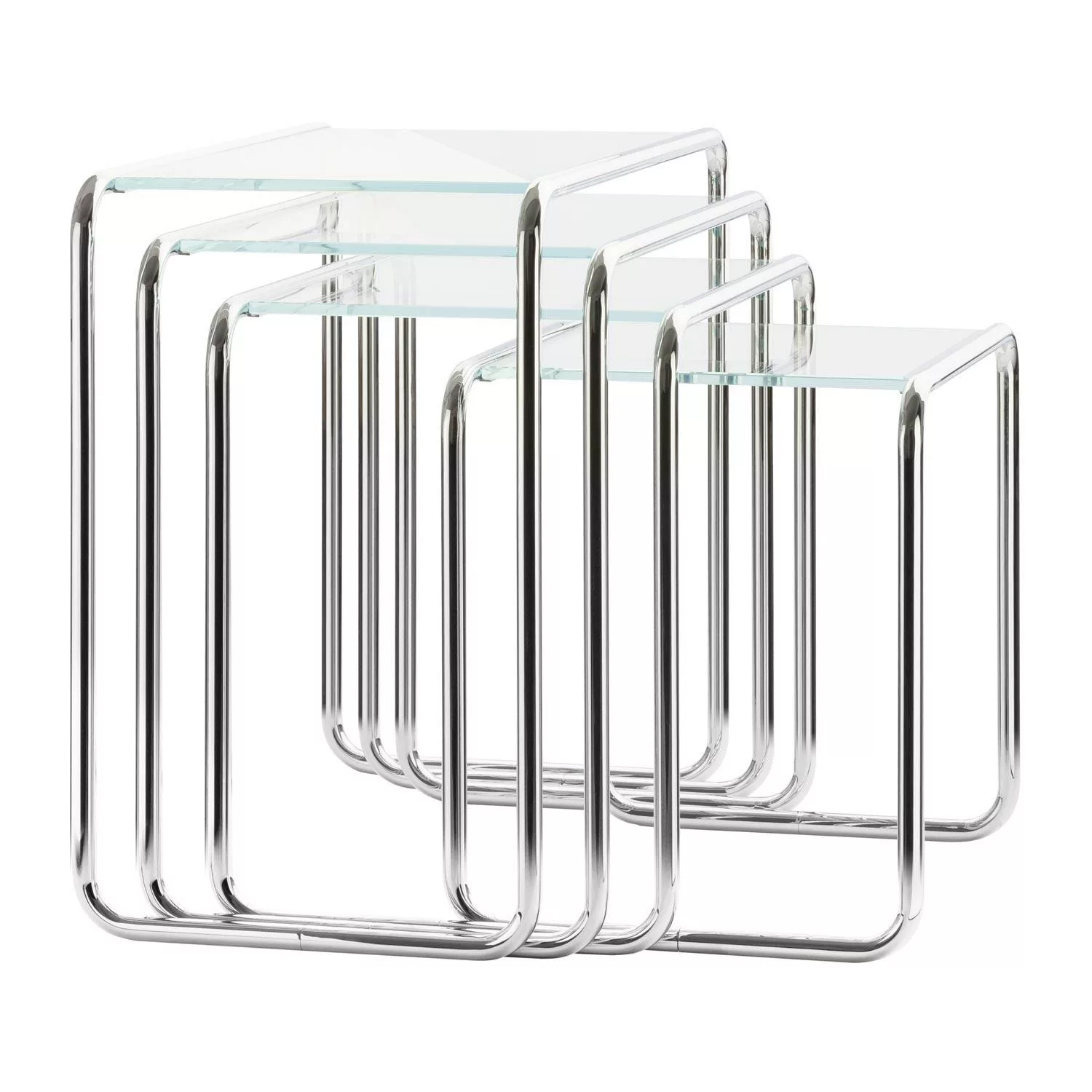 Thonet - B 9 Beistelltisch 4er Set Glas - transparent/Glas optiwhite Diaman günstig online kaufen