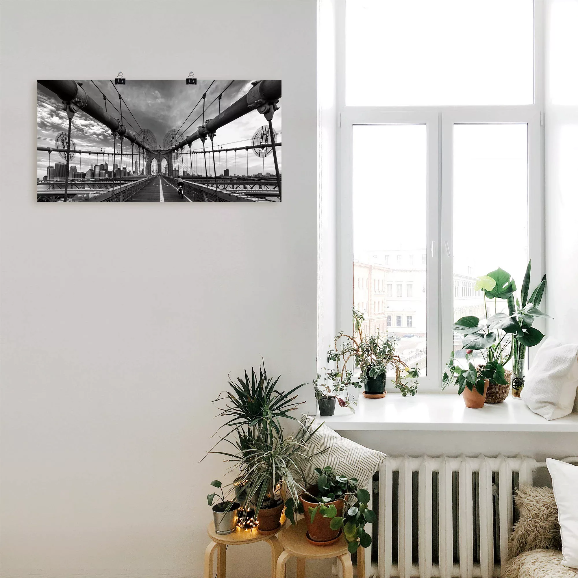 Artland Wandbild "Brooklyn Bridge New York III", Brücken, (1 St.), als Lein günstig online kaufen