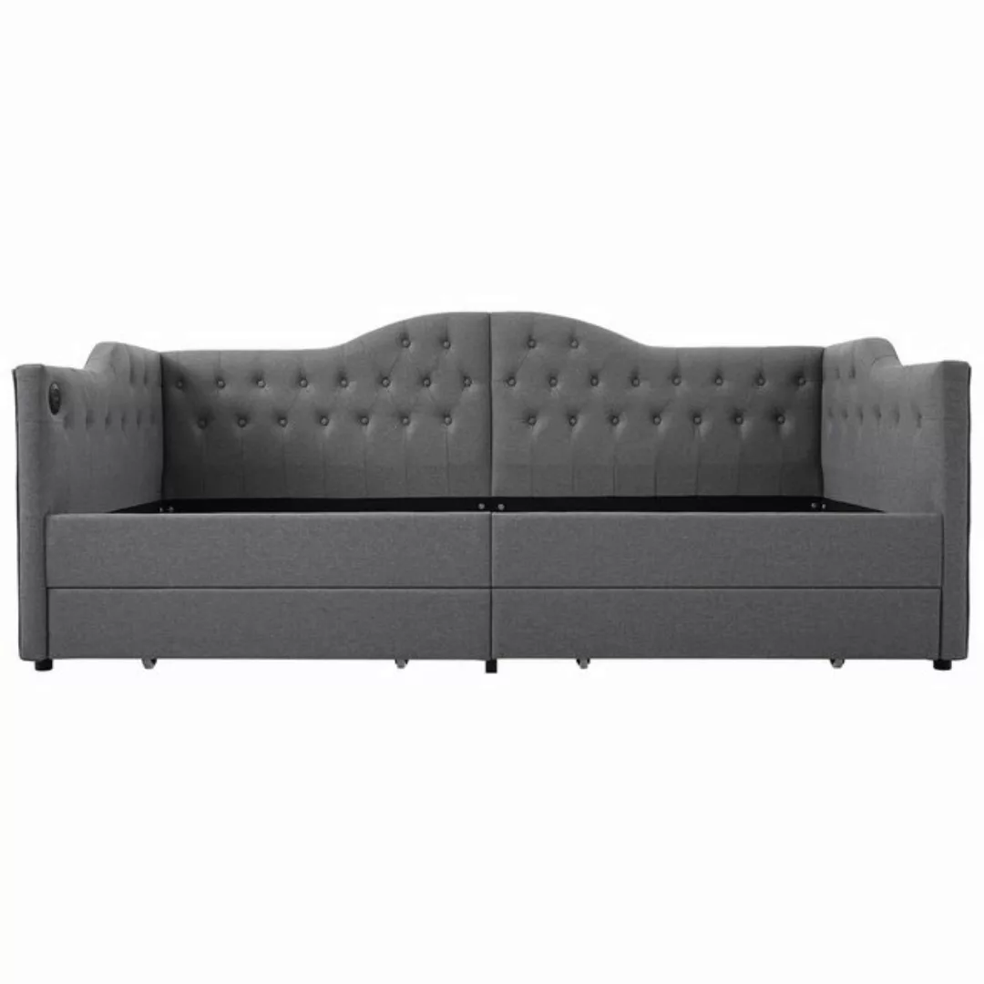 Rutaqian Stauraumbett Daybett Schlafsofa Jugendbett 90x200cm, Polsterbett m günstig online kaufen