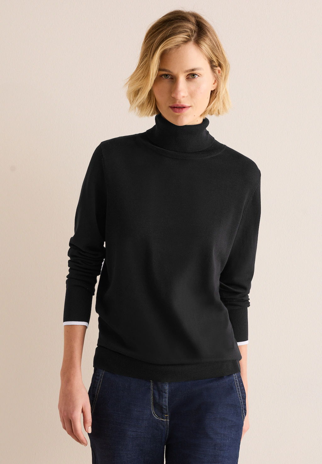 Cecil Rollkragenpullover, aus Baumwolle mit Stretchanteil günstig online kaufen