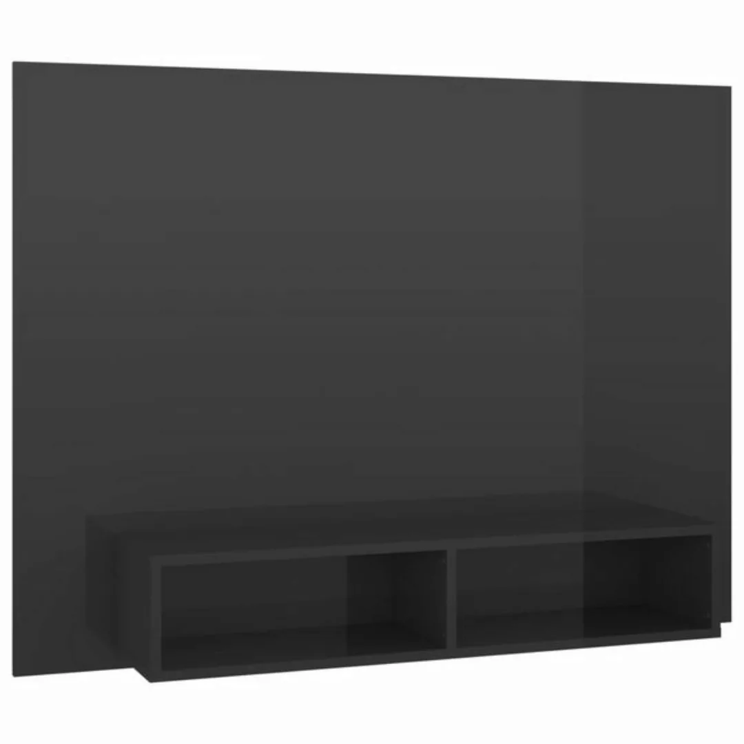 furnicato TV-Schrank TV-Wandschrank Hochglanz-Grau 120x23,5x90 cm Holzwerks günstig online kaufen