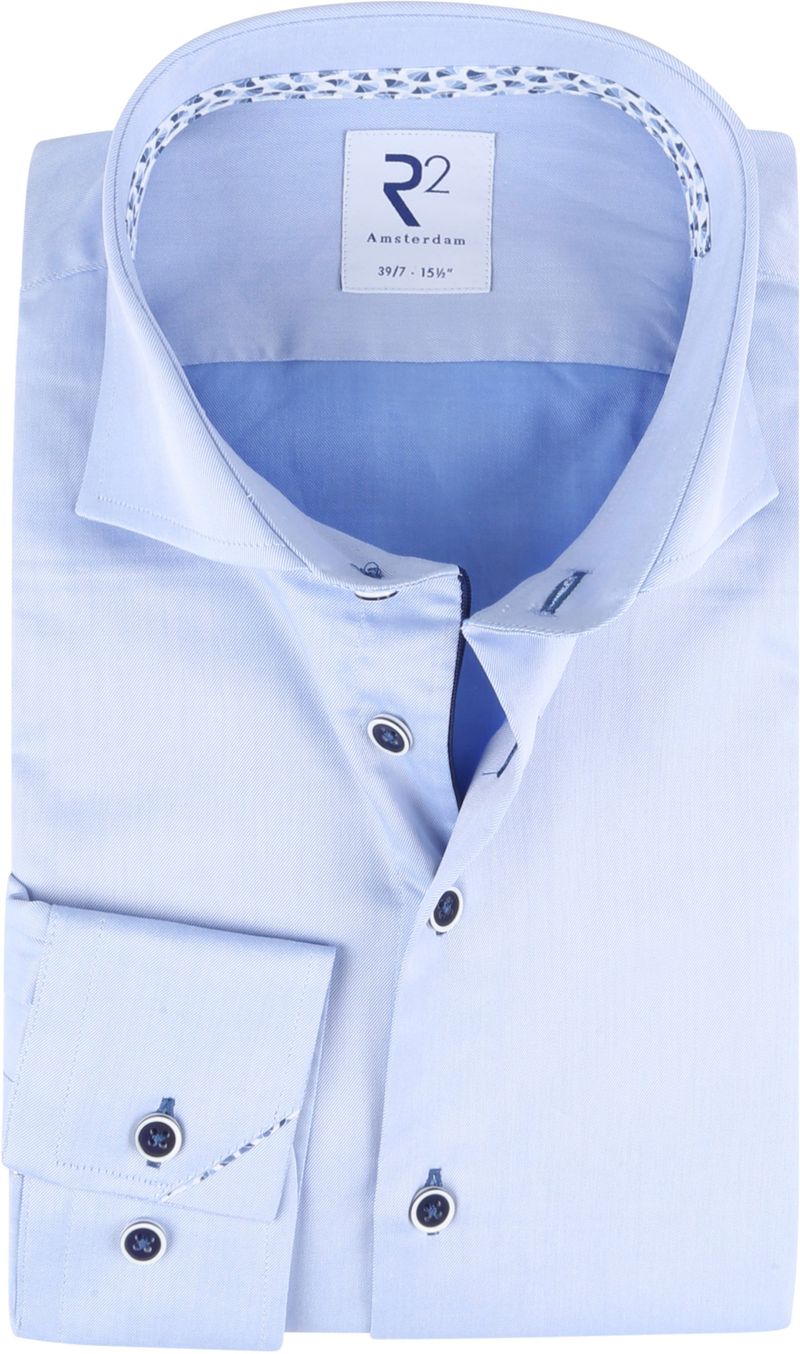 R2 Hemd Extra Long Sleeves Blau - Größe 45 günstig online kaufen