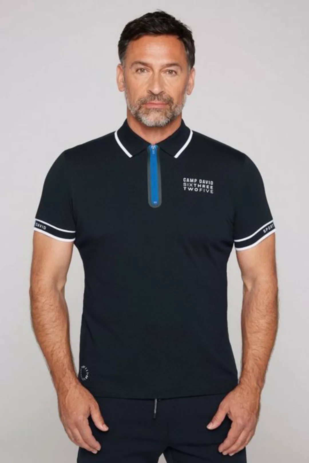 CAMP DAVID Poloshirt mit reflektierenden Details günstig online kaufen