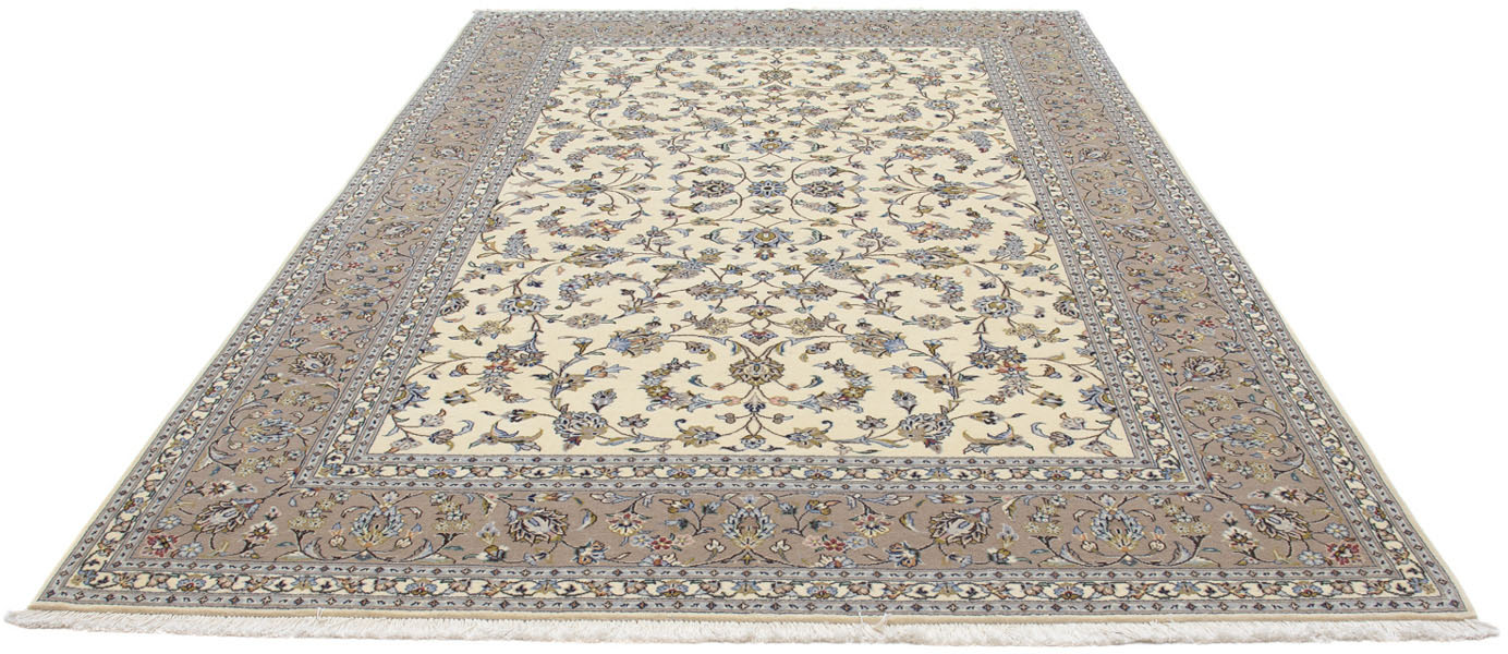 morgenland Wollteppich »Keshan Blumenmuster Beige 295 x 200 cm«, rechteckig günstig online kaufen