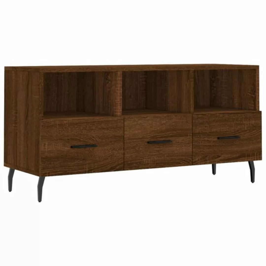 furnicato TV-Schrank Braun Eichen-Optik 102x36x50 cm Holzwerkstoff günstig online kaufen