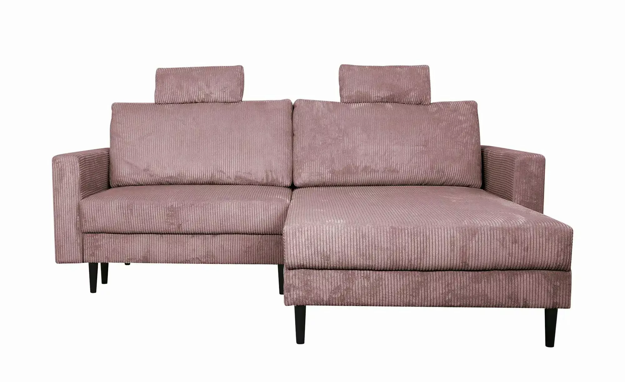 uno Ecksofa trendiger Cordstoff Livorno ¦ rosa/pink ¦ Maße (cm): B: 221 H: günstig online kaufen