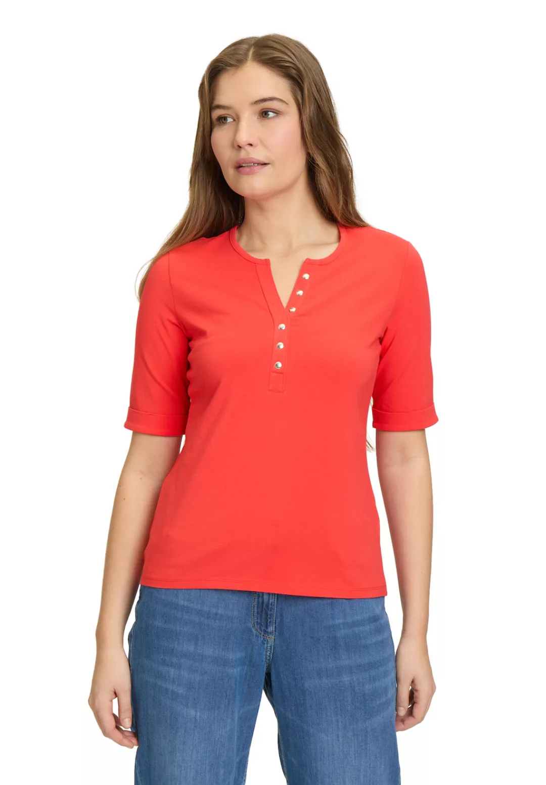 Betty Barclay Kurzarmshirt "Betty Barclay Basic Shirt mit Knöpfen", Form günstig online kaufen