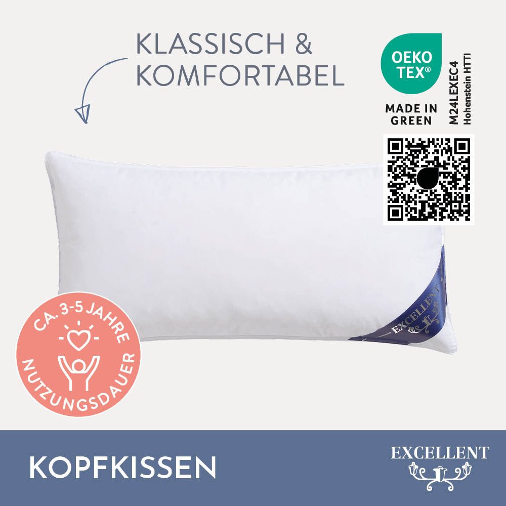 Excellent Federkopfkissen Zürich, Kopfkissen in 40x80 günstig online kaufen