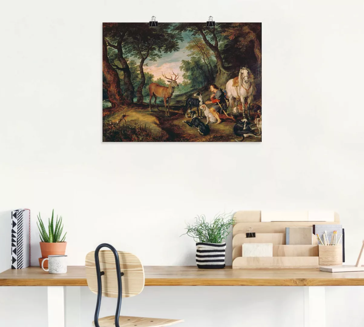 Artland Wandbild "Der heilige Hubertus.", Mann, (1 St.), als Leinwandbild, günstig online kaufen