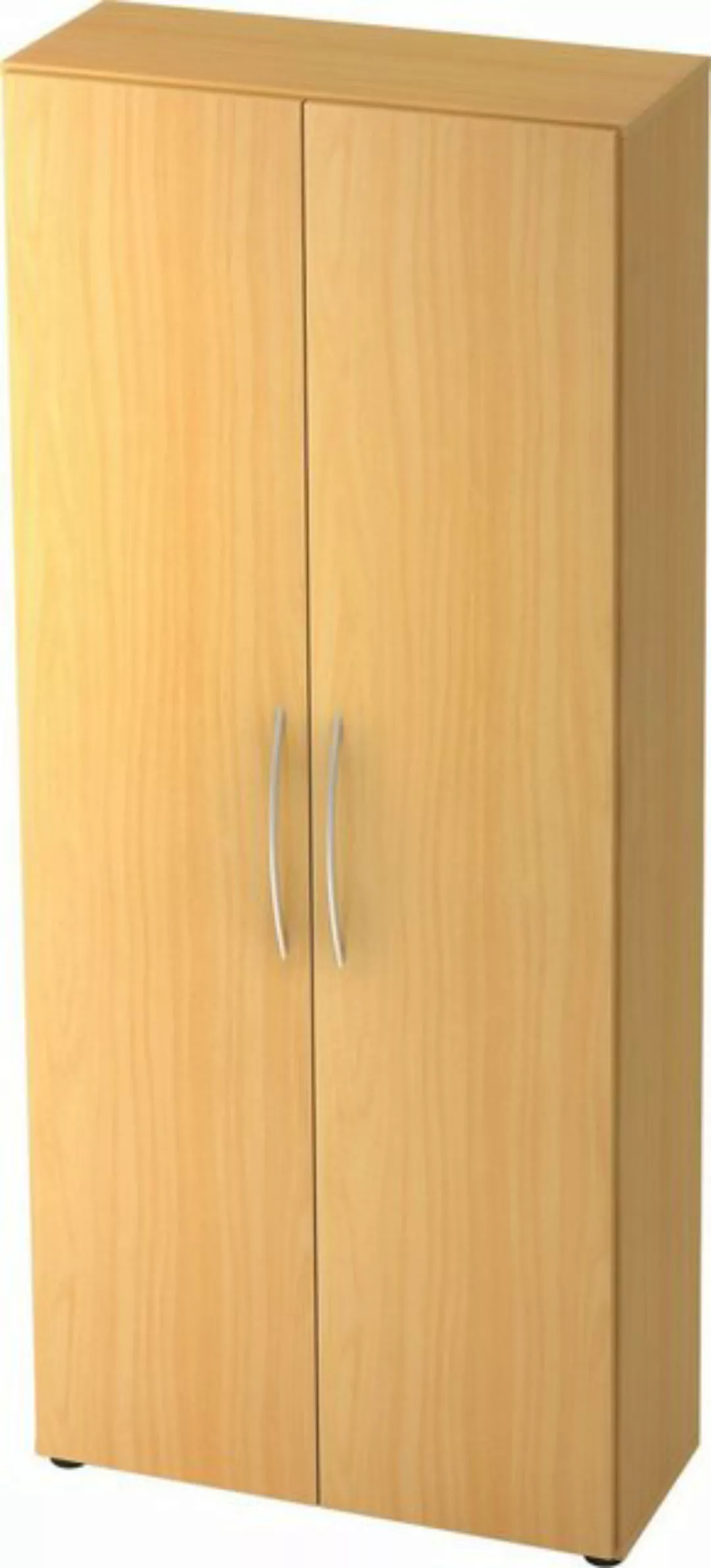 Aktenschrank Schrank Basic 5 OH BxTxH 80x33x188cm Griff BM Buche/Buche günstig online kaufen