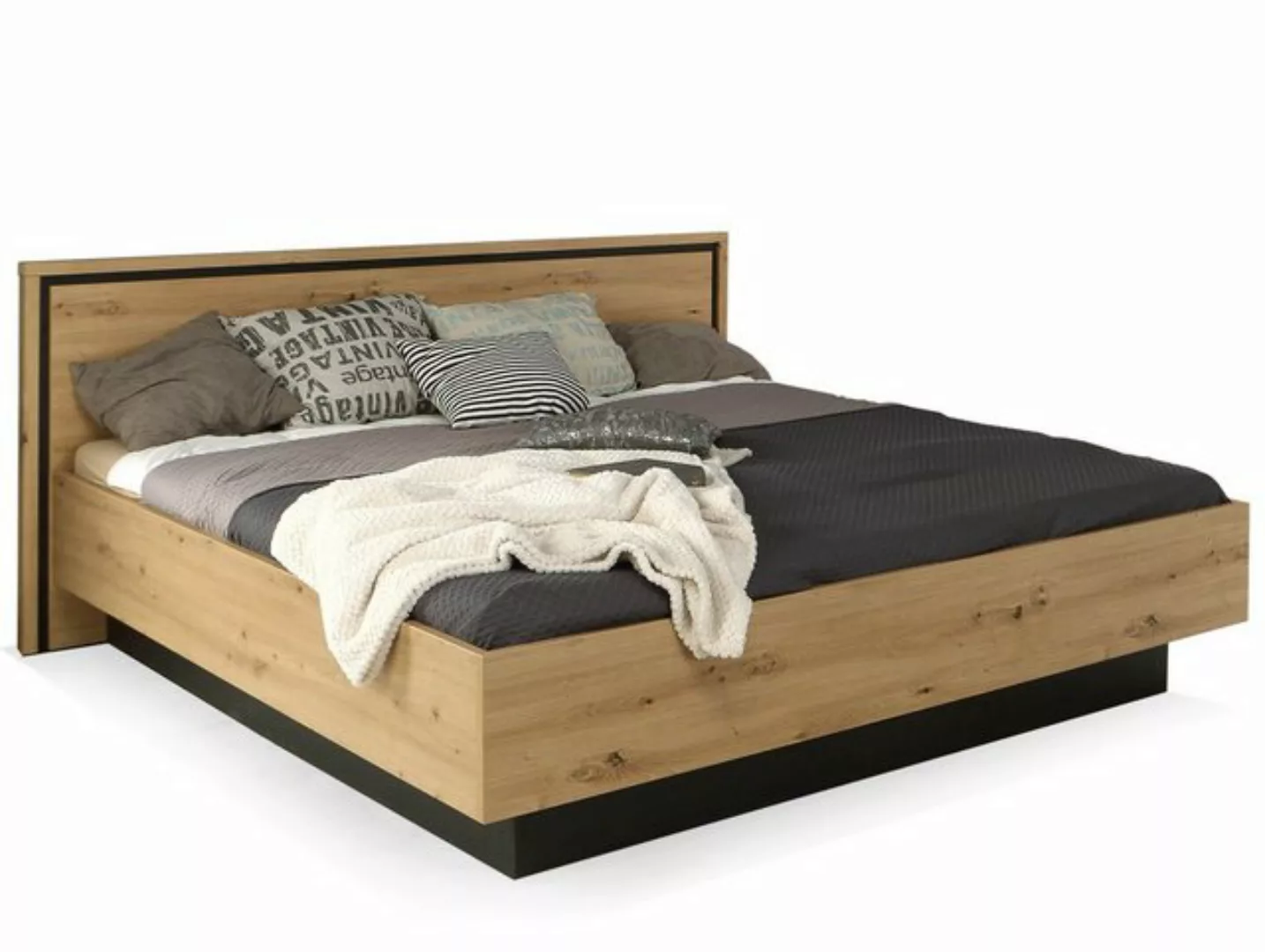 Moebel-Eins Futonbett, TEMMY Doppelbett 180x200 cm, Material Spanplatte, Ar günstig online kaufen