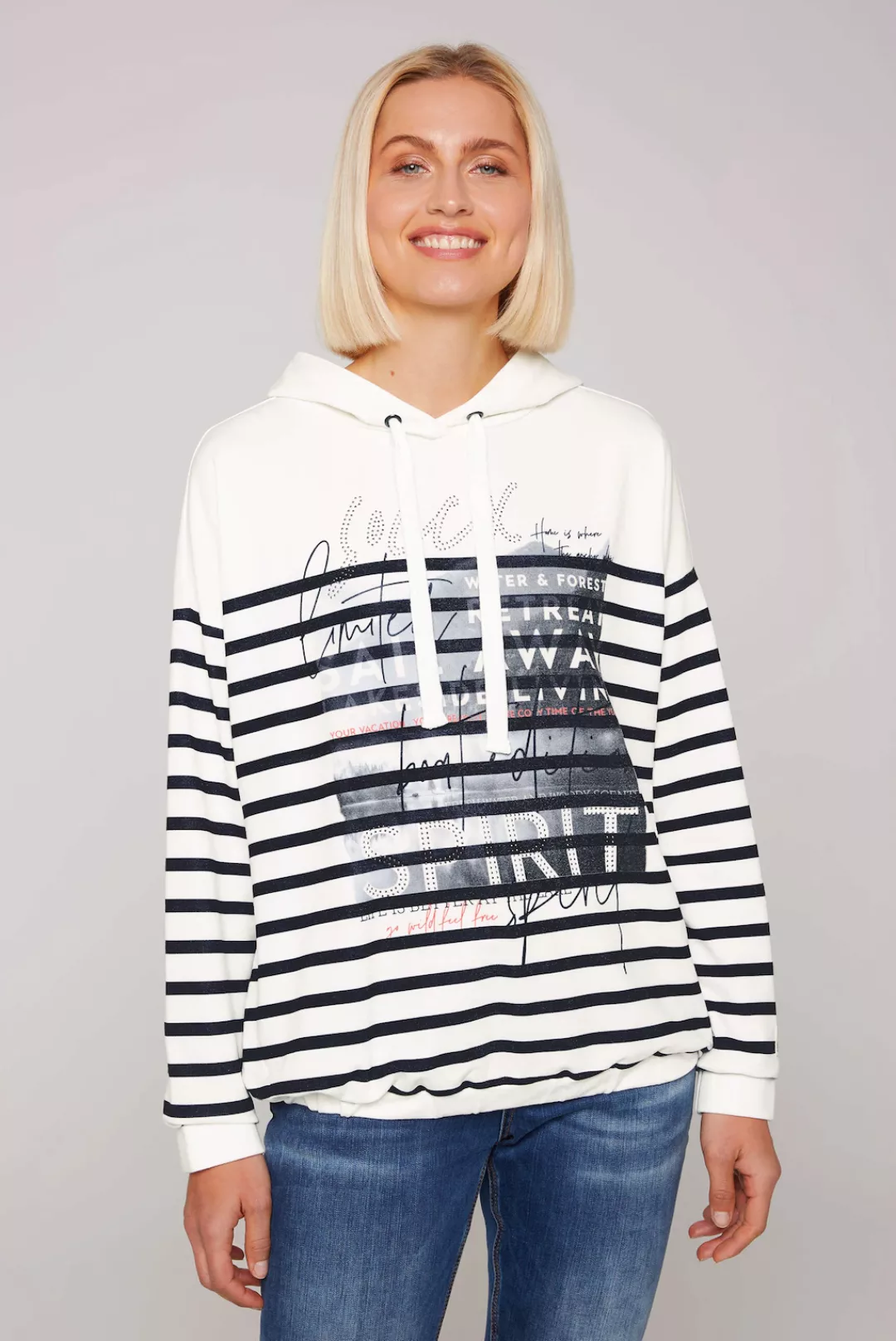 SOCCX Kapuzensweatshirt, mit Gummizug im Saum günstig online kaufen