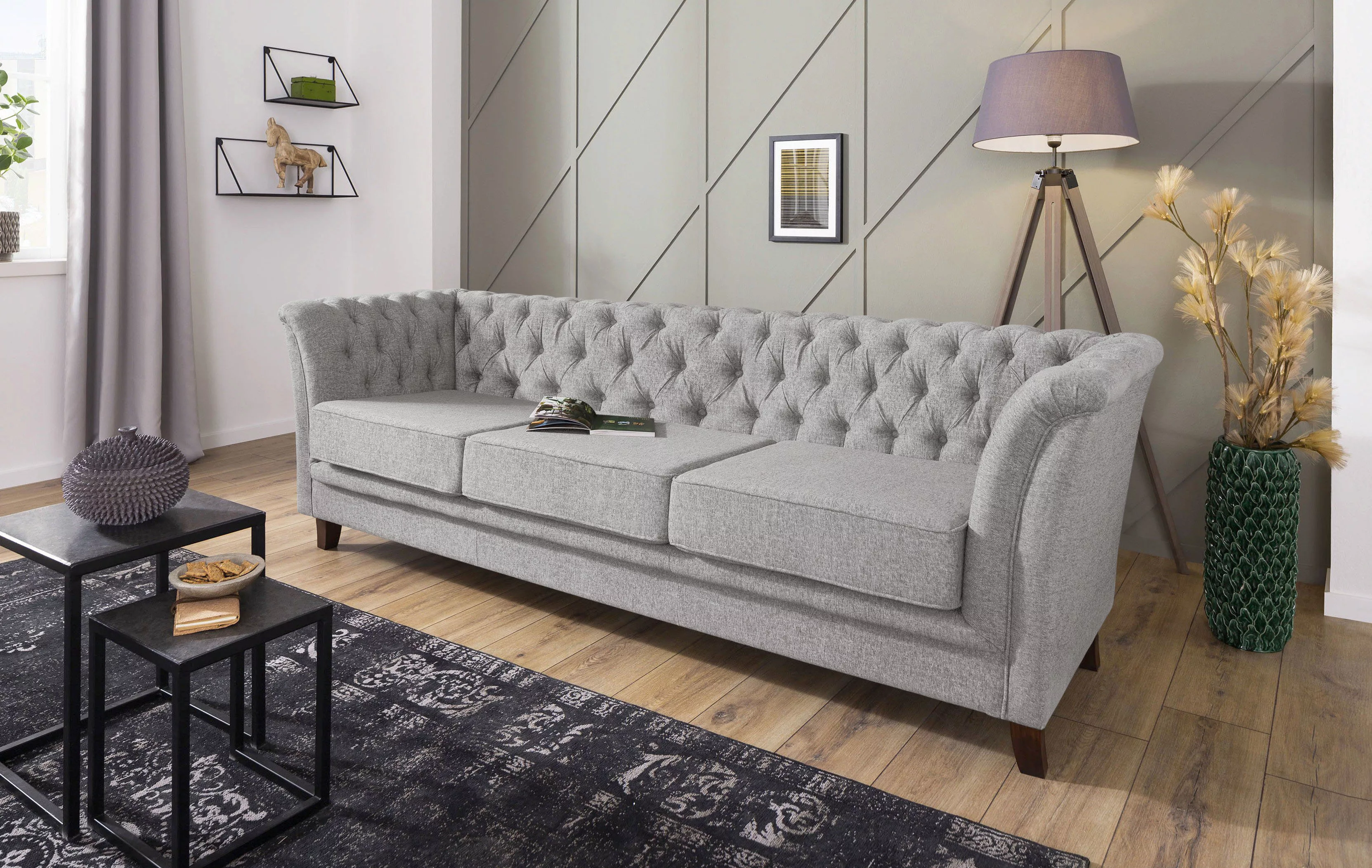 Home affaire Chesterfield-Sofa "Dover", aufwändige Knopfheftung in Chesterf günstig online kaufen