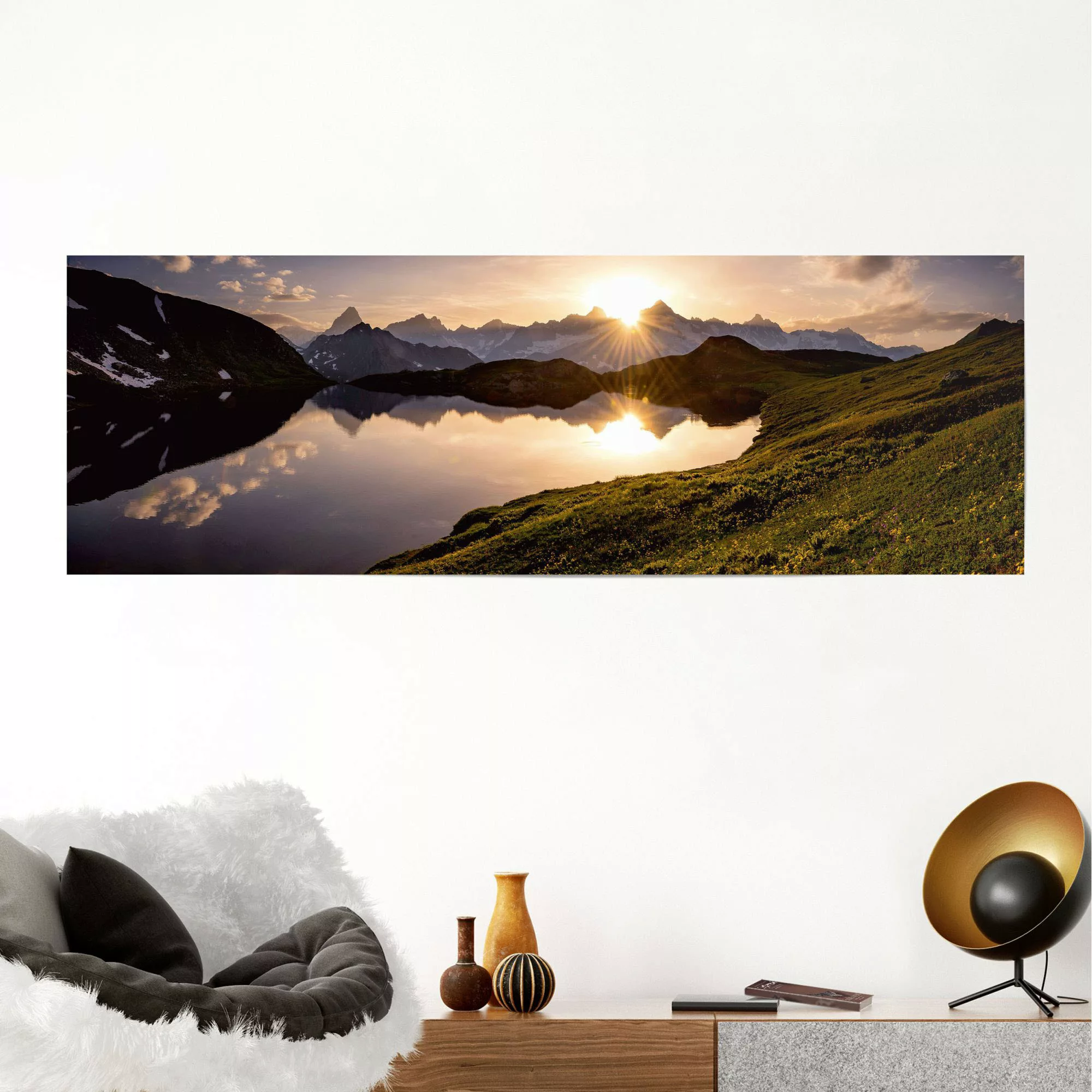 Reinders Poster "Bergsee Sonnenuntergang", (1 St.) günstig online kaufen