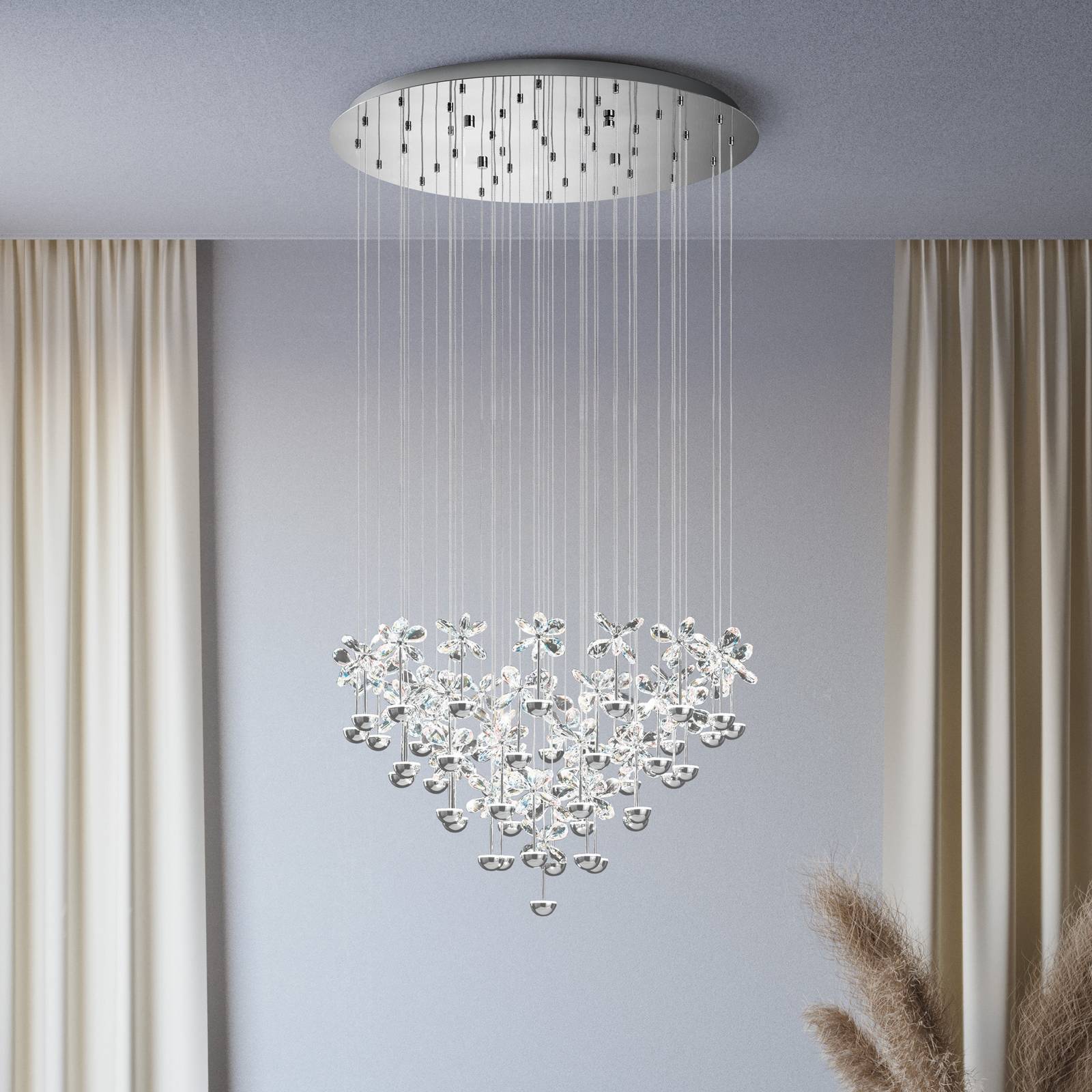 EGLO Stars Of Light LED-Hängeleuchte Pianopoli chrom Ø 78 cm günstig online kaufen