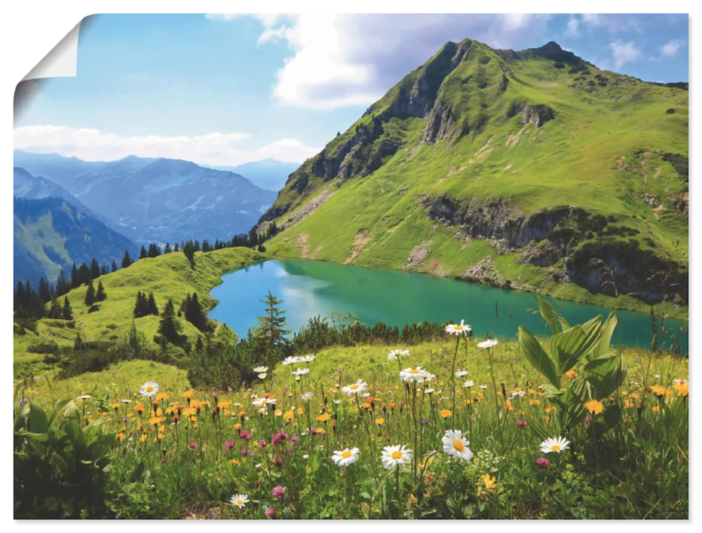 Artland Wandbild »Seealpsee«, Berge, (1 St.), als Leinwandbild, Poster, Wan günstig online kaufen