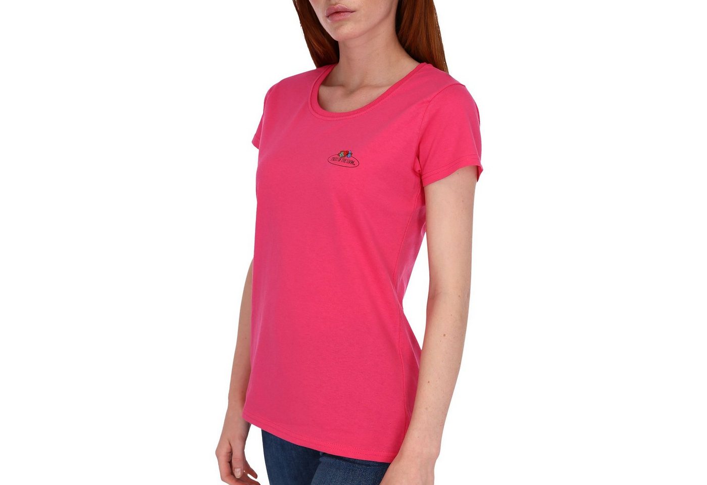 Fruit of the Loom Rundhalsshirt Damen T-Shirt mit Vintage-Logo günstig online kaufen