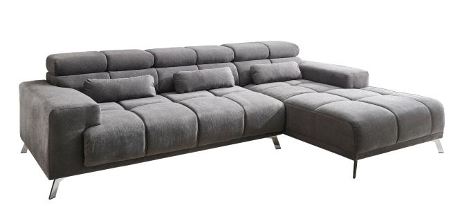Wohnlandschaft Big Sofa mit Schlaffunktion Grau 285 x 201 cm SPEED günstig online kaufen