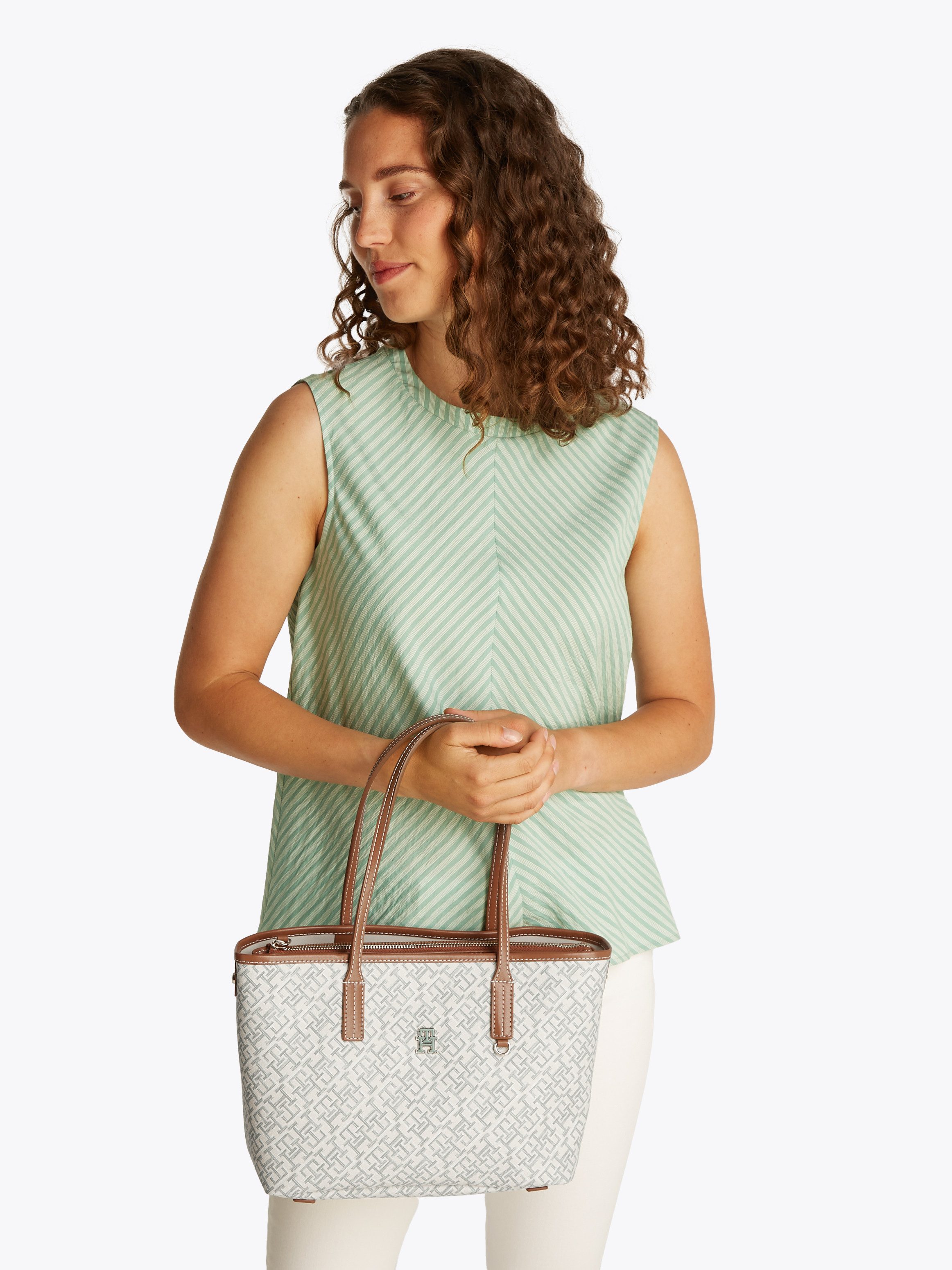 Tommy Hilfiger Tragetasche "TH MONOPLAY LEATHER MINI TOTE", Damen Henkeltas günstig online kaufen