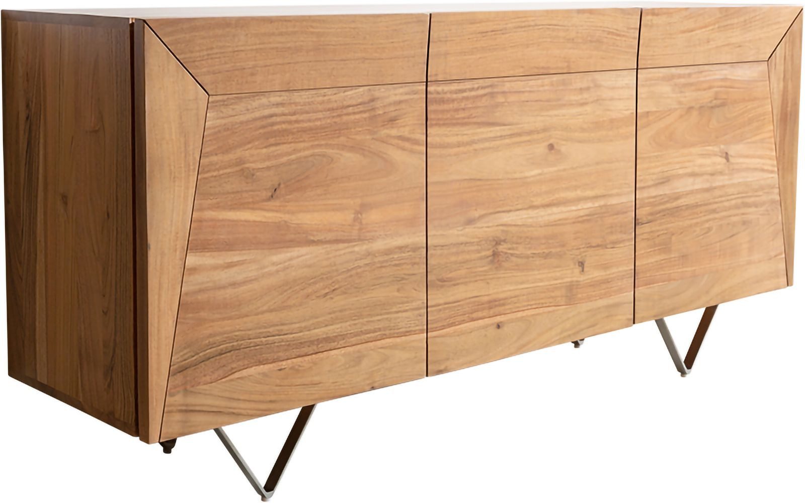 DELIFE Sideboard Kayu, Akazie Natur 145x40x70 günstig online kaufen