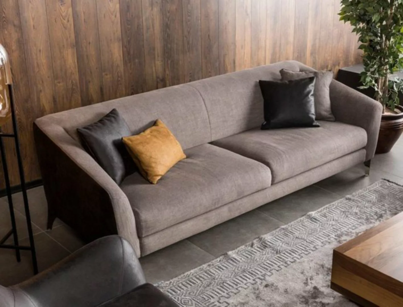 JVmoebel Sofa Sofa 3 Sitz Couch Polster Sofas Couchen Wohnzimmer Design Tex günstig online kaufen