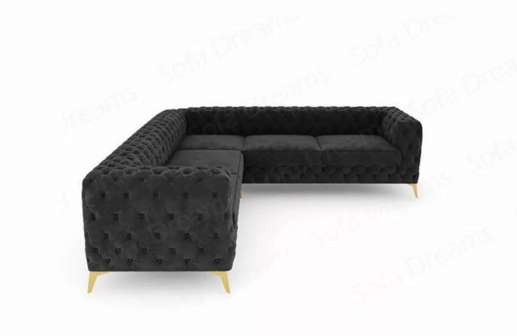 Sofa Dreams Ecksofa Designer Stoffsofa Samtstoff Ecksofa Cordoba L Form Sto günstig online kaufen