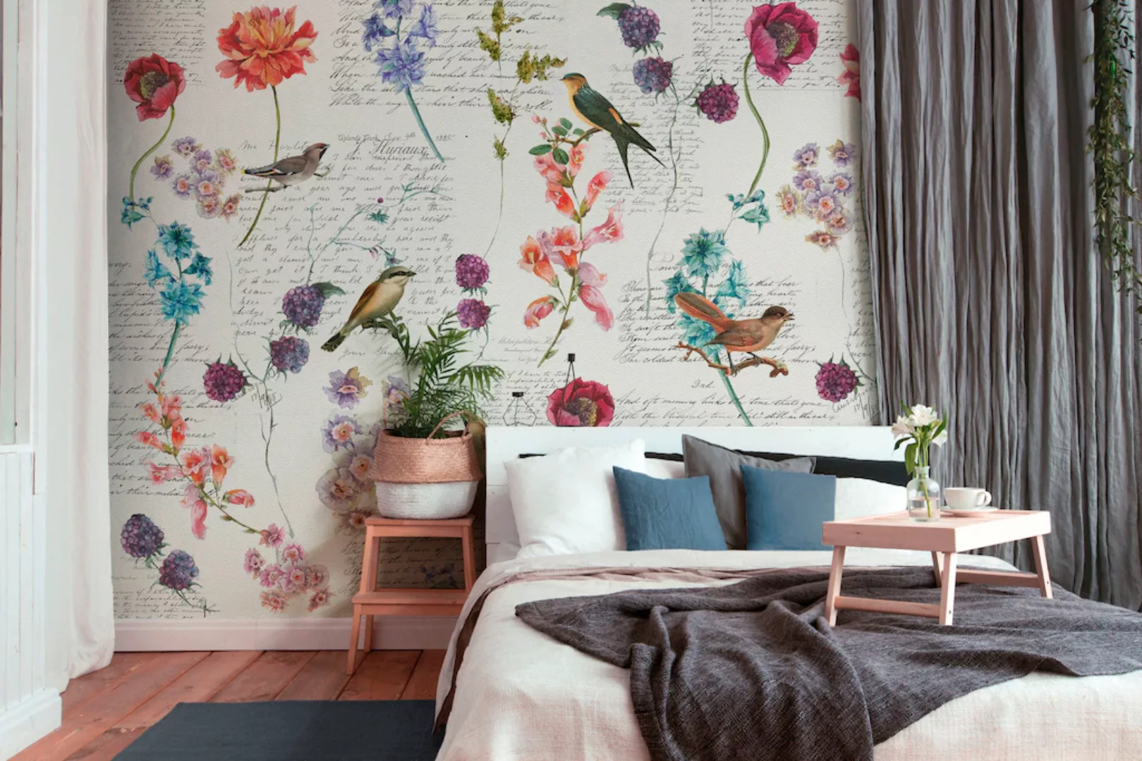 Architects Paper Fototapete »Atelier 47 Bird Poetry 1«, floral, Vlies, Wand günstig online kaufen