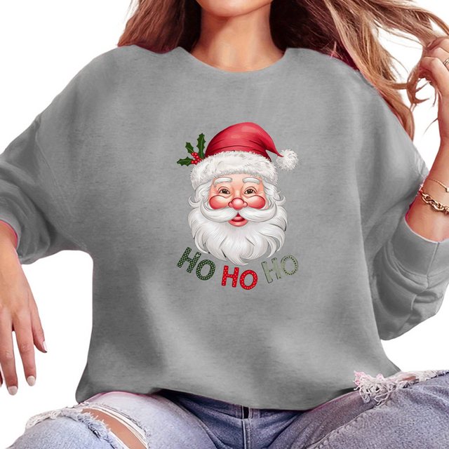 MC Star Longsweatshirt Rundhalspullover Damen Christmas Sweatshirts günstig online kaufen