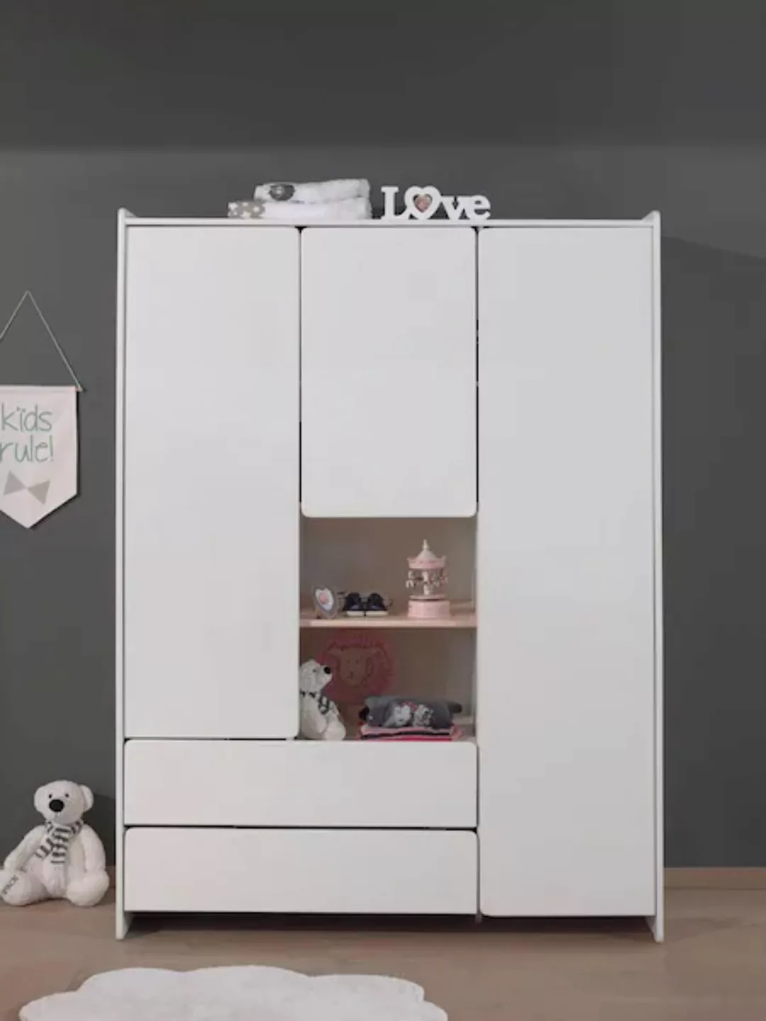 Vipack Kleiderschrank "Kiddy", (Made in Europe), MDF-Oberfläche günstig online kaufen