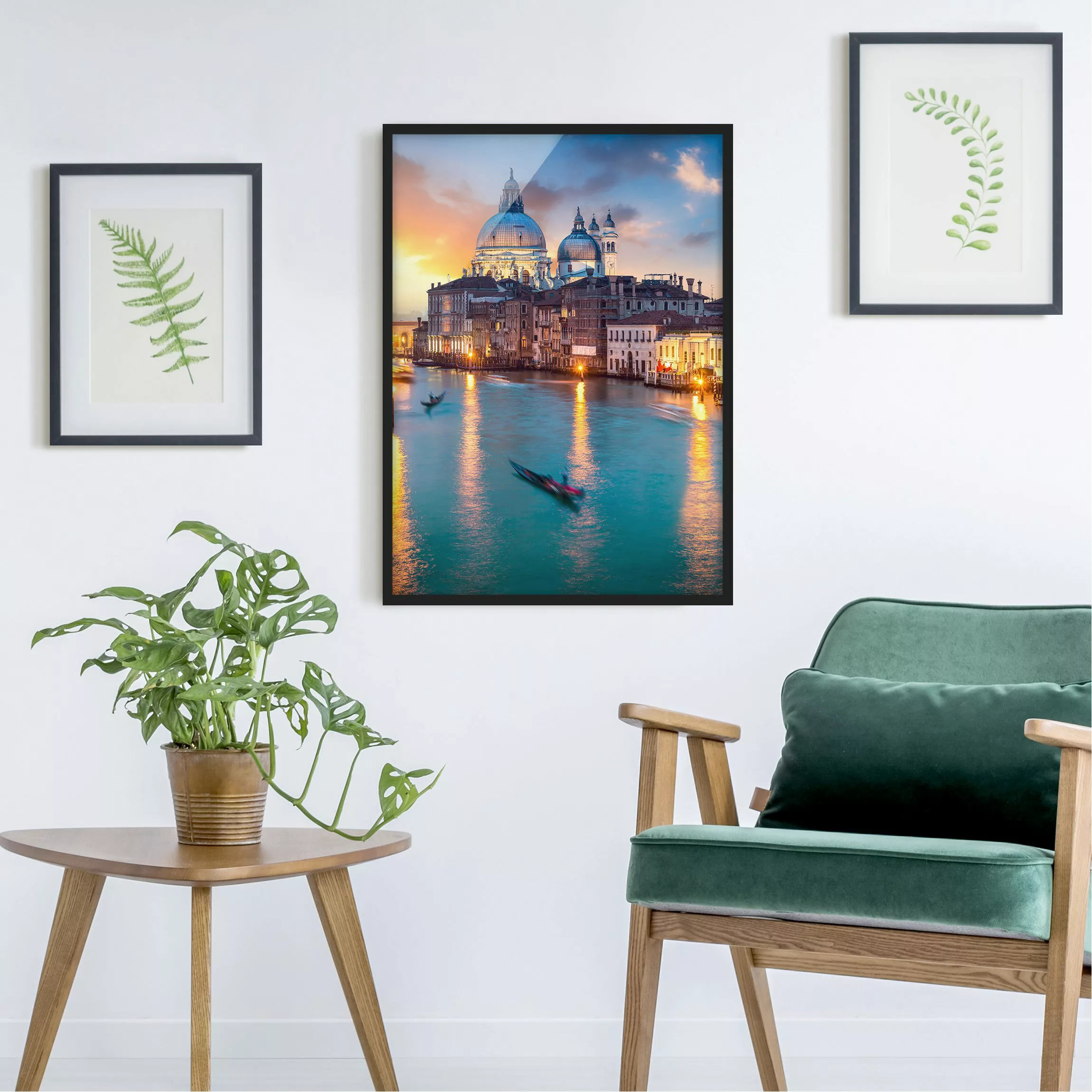 Bild mit Rahmen Sunset in Venice günstig online kaufen