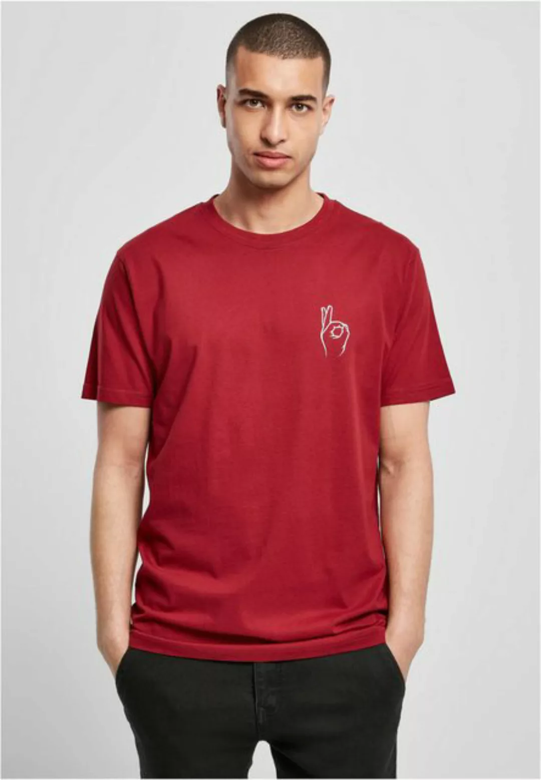 Mister Tee T-Shirt MT1485 - Easy Sign Tee burgundy L günstig online kaufen