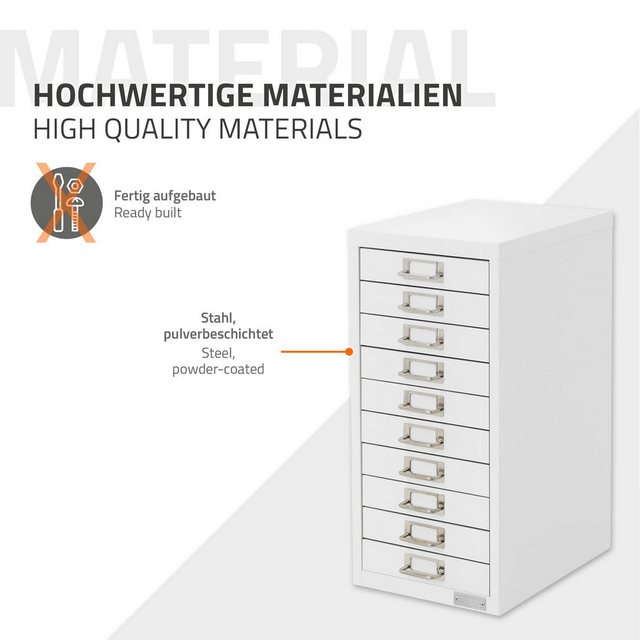 ML-DESIGN Aktenschrank Schubladenschrank aus Stahl Wasserdicht Stabil und l günstig online kaufen