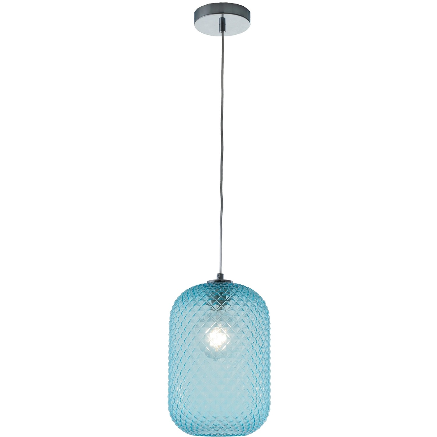 Luce Design Pendelleuchte Ashford 1-flammig Blau Ø 20 cm günstig online kaufen