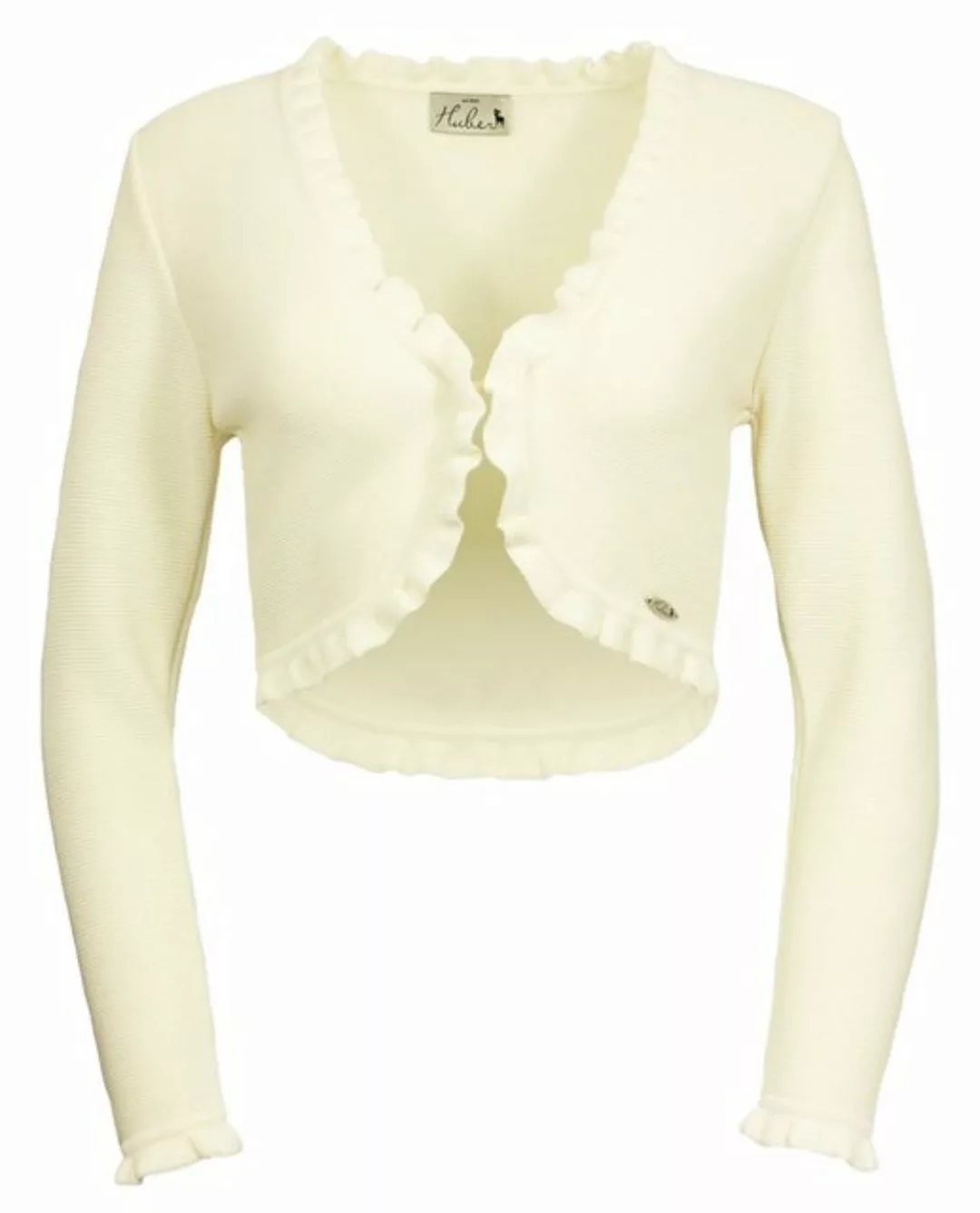 Huber Mode & Tracht Trachtenstrickjacke Damen Strick Bolero 'Franja', Creme günstig online kaufen