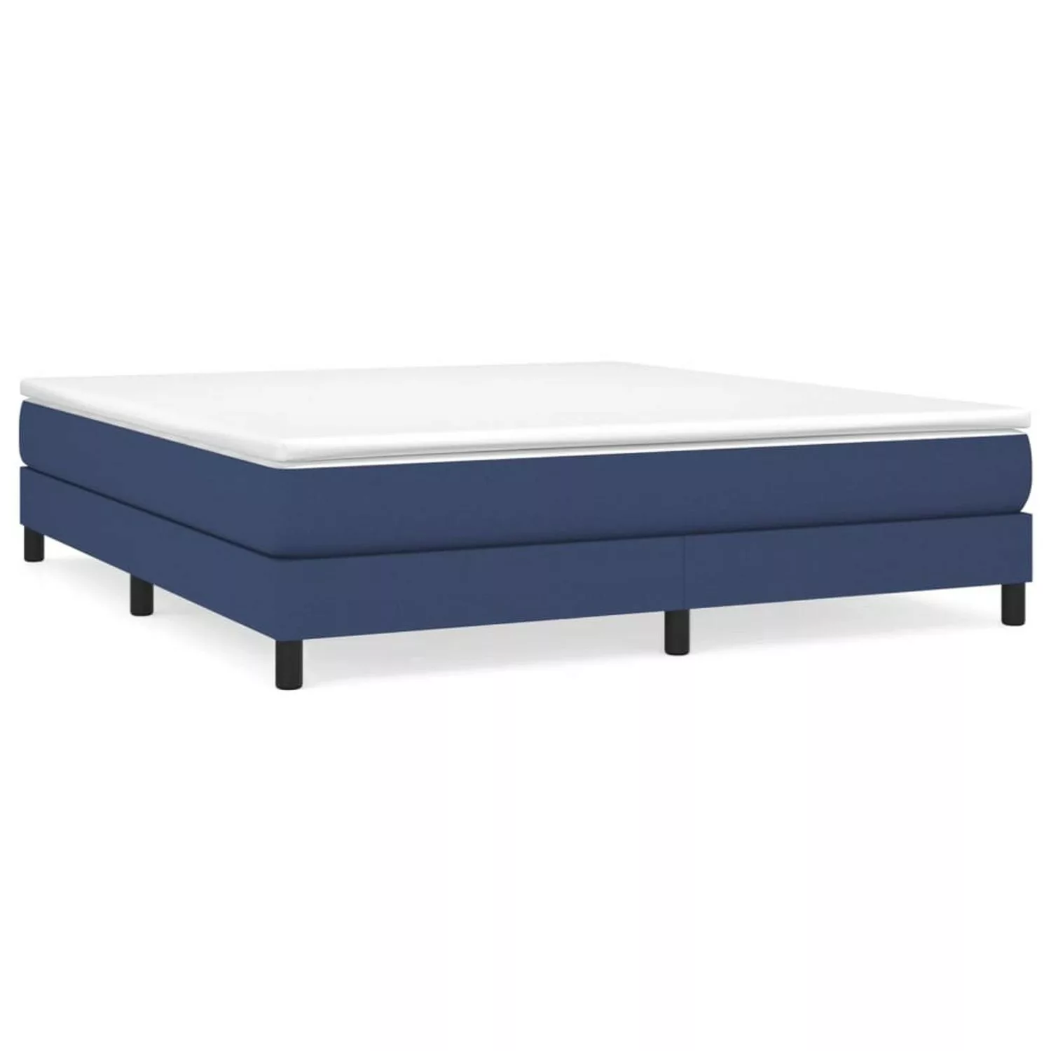 vidaXL Boxspringbett Blau 160x200 cm Stoff1359461 günstig online kaufen