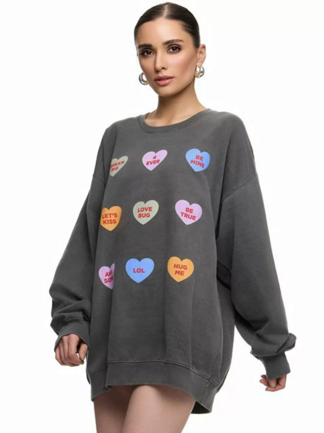 Worldclassca Sweatshirt Worldclassca Oversized Sweatshirt LOVE Print Langar günstig online kaufen