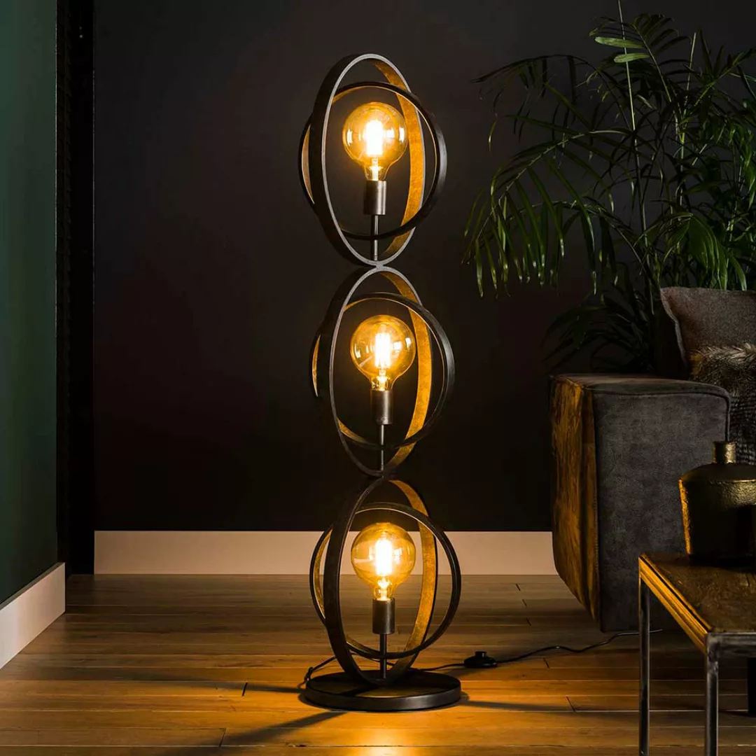 Metall Stehlampe im Industry und Loft Stil 124 cm hoch günstig online kaufen