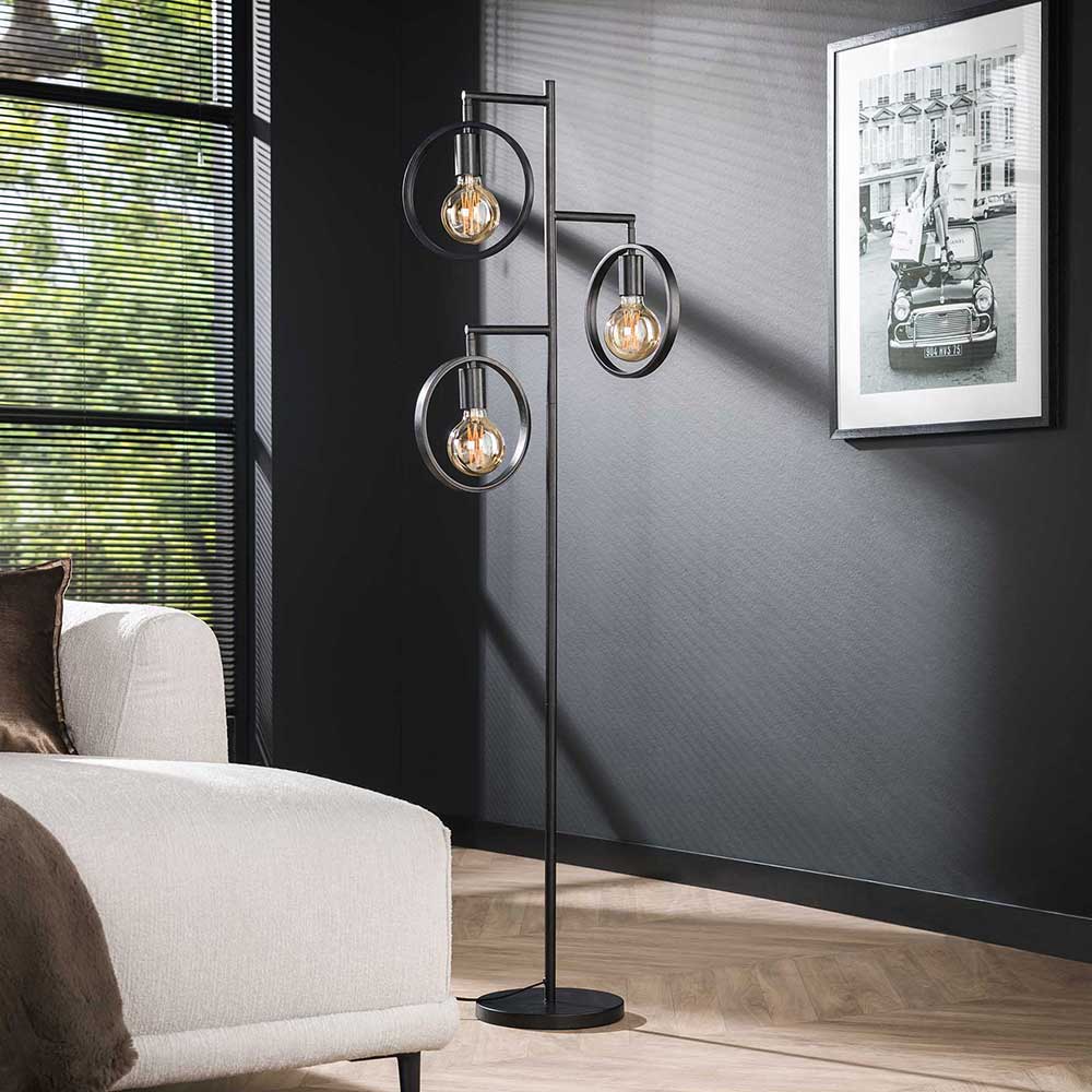 Stehlampe Stehleuchte aus Metall 155 cm hoch günstig online kaufen