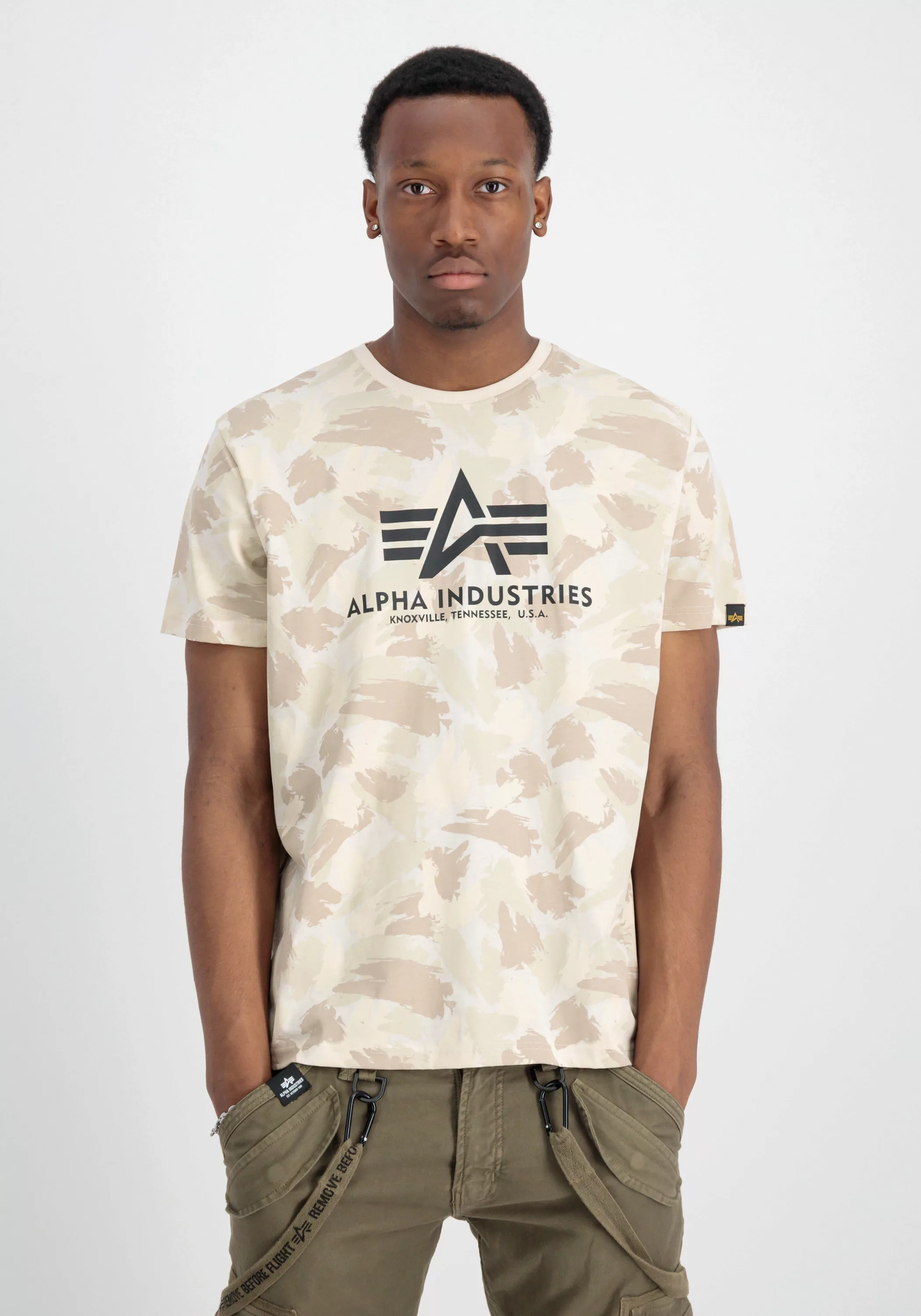 Alpha Industries T-Shirt "Alpha Industries Men - T-Shirts Basic T-Shirt Cam günstig online kaufen