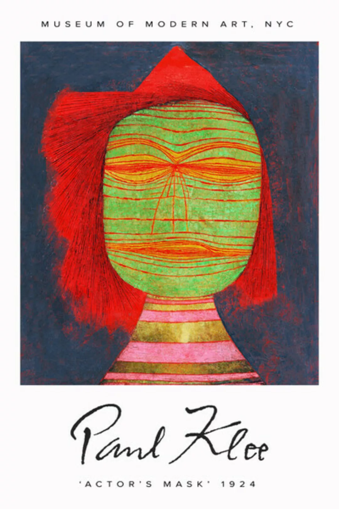 Poster / Leinwandbild - Actor's Mask By Paul Klee günstig online kaufen