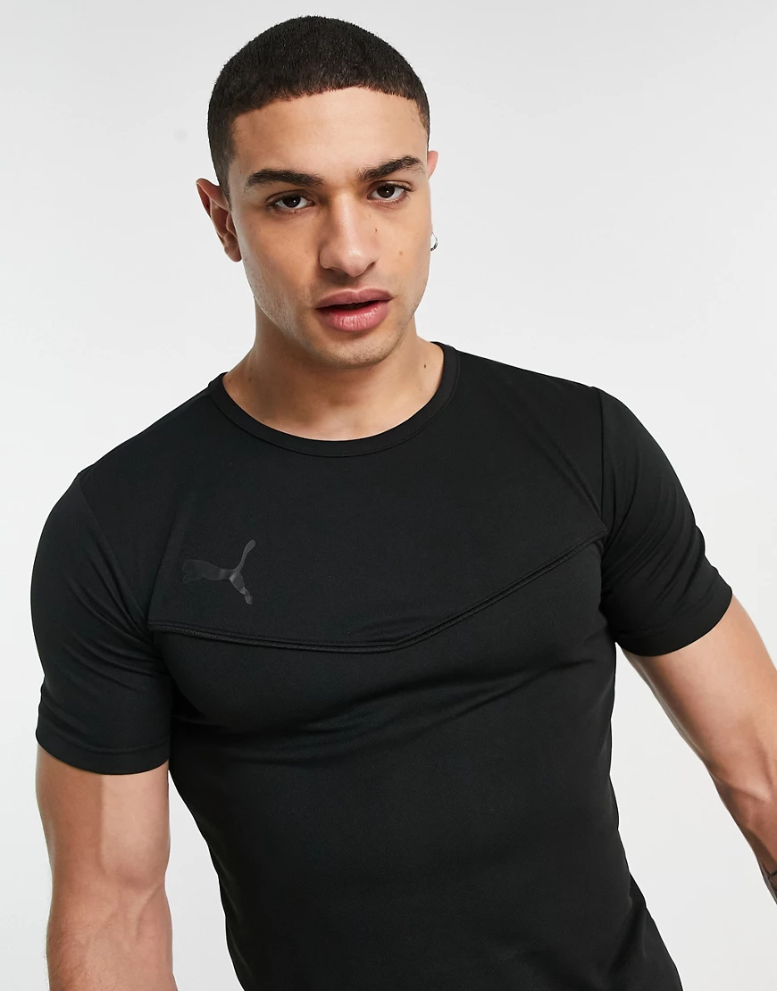 PUMA – Football Rise – Sport-T-Shirt in Triple-Schwarz günstig online kaufen