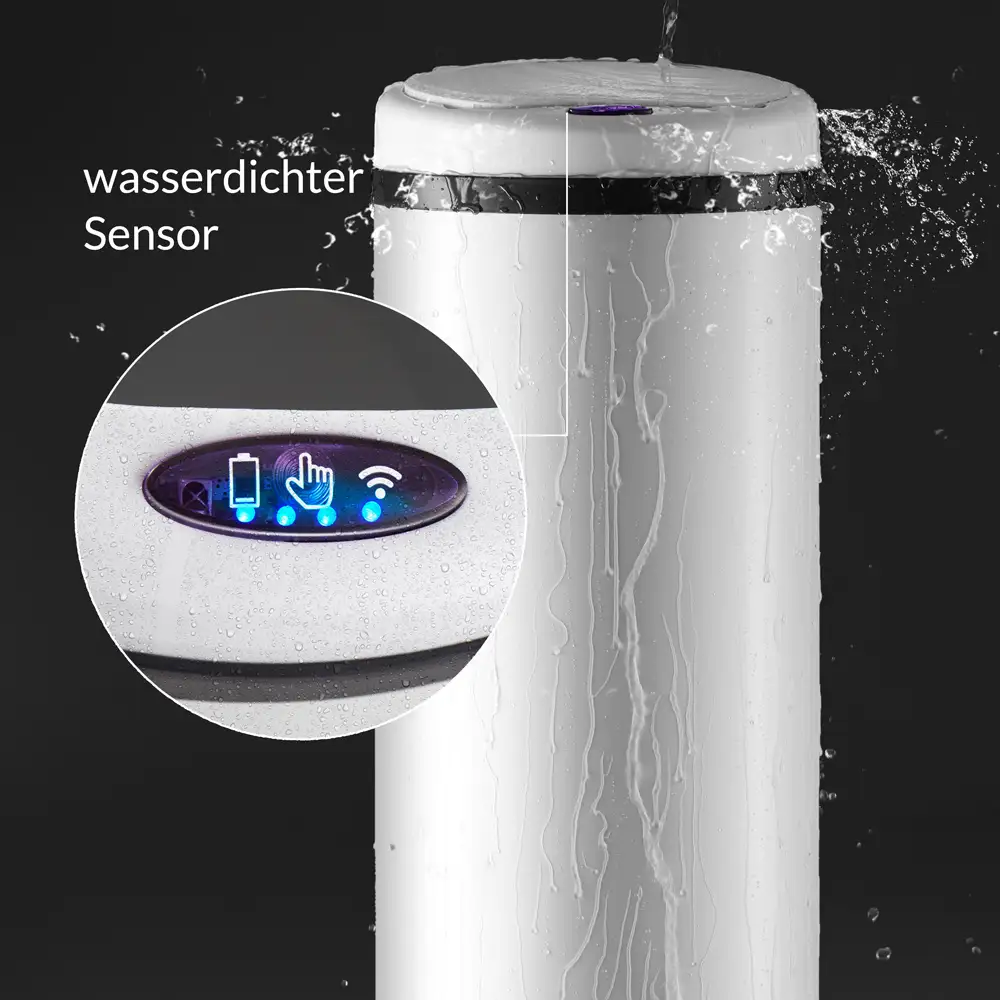 Sensor Mülleimer Edelstahl Weiß 30 Liter günstig online kaufen